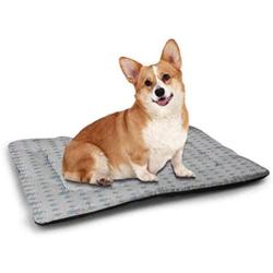 DayDayFun Geometric Pet Mat Bed Overlapping Entangled Polka Dots Pattern in Modern Style Abstract Grunge Circles Comfortable Soft Pet Cushion Multicolor