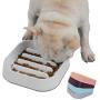 Hifrenchies Healthy Slow Feeding Dog Bowl for French Bulldog -Slow Feeder Dog Bowl Fun Feeder No Chocking Dog Cat Food Bowl with Striped Shape Pattern