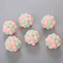 ocijf179 Cat Toy 6Pcs Pet Cat Kitten Rolling Scratching Pompom Ball Sound Maker Interactive Toy - Pink+Green