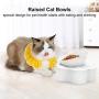 Legendog Elevated Cat Bowl: Cat Bowls Cat Food Bowls Cat Water Bowl 0-15°Adjustable Cat Bowl with Stress-Free for Kitten/Cat