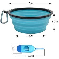 AGECASH A Collapsible Dog Bowl,Portable Travel Silicone Pet Bowl, Expandable for Dog/Cat Food Water Feeding,Portable Travel Bowl for Camping