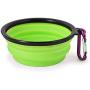 S-Lifeeling Collapsible Pet Bowl Silicone Pop-up Travel Bowl for Dog & Cat Bowls Set of 2 Carabiner Pet Set