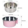 Bettors Pet Crate Bowl for Dog Hanging Pet Feeder Bowl Removable Stainless Steel Cage Hanging Water Food Bowl Dish with Bolt Holder for Pet Dog Cat Bird Puppies