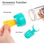 Rolife Portable Dog Water Bottle，3 in 1 Pet Travel Bottle with Food Container, Shovel, and Trash Bag Holder