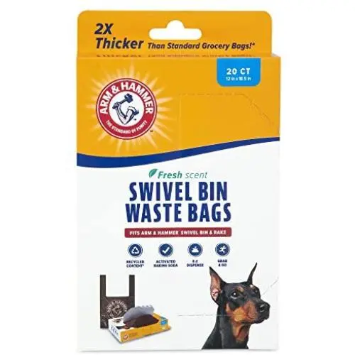 Arm & Hammer Swivel Bin Waste Bags, 20 Count, 1 Pack