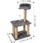 VARWANEO Cat Scratching Post, Cat Scratcher Tree with Bed, 5 Large Natural Sisal Pillar for Small Cat and Kitten Furniture Scratch Deterrent VARWANEO Cat Scratching Post, Cat Scratcher Tree with Bed, 5 Large Natural Sisal Pillar for Small Cat and Kitten Furniture Scratch Deterrent