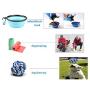 TOPSOSO Dog Treat Pouch Bag with Poop Bag Holder, Collapsible Feeder Bowl, Poop Bag Waterproof Shoulder Waist Strap Dog Food Backpack Toys Bag, Easily Carrying Dog Toys, Food (Gray)