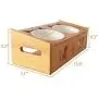 Lepet Elevated Dog Cat Bowls, Raised Pet Feeder Solid Bamboo Stand Perfect for Cats and Small Dogs (4 Bowls Incline) Lepet Elevated Dog Cat Bowls, Raised Pet Feeder Solid Bamboo Stand Perfect for Cats and Small Dogs (4 Bowls Incline)