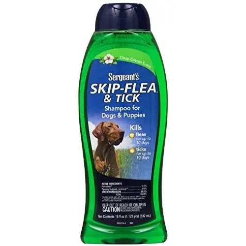 Sergeants Skip-Flea and Tick Shampoo for Dogs, Clean Cotton, 18 oz Sergeants Skip-Flea and Tick Shampoo for Dogs, Clean Cotton, 18 oz