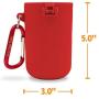 Doo Doo Tube Filled Dog Waste Bag Holder - Reusable Dog Poop Bag Tube Designed to Keep in Odors and Germs (Red)