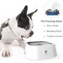 Dog Water Bowl No-Spill Pet Water Bowl,Slow Water Feeder Vehicle Portable 35oz Feeder Bowl for Dogs and Cats - Keep Water Fresh(Grey)