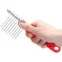 QUMY Dog Comb Pet Grooming Comb Dog Rake Comb Trimmer Stainless Steel Dog Comb for Dematting Removing Dead, Matted or Knotted Hair QUMY Dog Comb Pet Grooming Comb Dog Rake Comb Trimmer Stainless Steel Dog Comb for Dematting Removing Dead, Matted or Knotted Hair