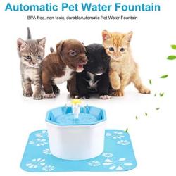 OriGlam 1.6L Pet Fountain Cat Water Dispenser, Automatic Electric Pet Drinking Water Fountain, Cat Dog Water Drinking Dispenser, Super Quiet Healthy and Hygienic Water Bowl, Health Caring for Cats Dog