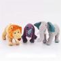 OTNZQZYF Cute Plush Dog Toy Bulldog Squeaky Sound Biting Molar Interactive Toys Dinosaur Shape Small Medium Pets Toy