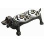 Sungmor Raised Bowls for Dogs - Heavy Duty Non Slip Cast Iron Stands & 2 Stainless Steel Food Dish & Water Bowls - Great Pet Dogs Feeder - Feeding & Watering Station Pet Supplies - 17.1x5.9x5.5 Inch