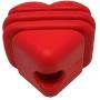 SodaPup MuttsKickButt Dog Toy - Natural Rubber Heart on a String Reward Ball - Chew & Dental Toy - Aggressive Chewers - Red