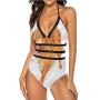 Two Piece Sexy Swimsuit Dog Silhouette Great for Trip to Hawaii