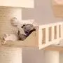 Cat Trees Tower Condo Tower Cat Climbing Frame Cat Scratch Tree Towers Amusement Tower Tree Wooden Huts Lounger Sleeping Cat Bed Cozy and Comfortable Multi-Level Apartment Run-anmy20200325