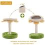 Made4Pets Cat Tree, Three-in-one Cat Scratching Post, Sunflower Shape Cat Lounge Bed with Cat Funny Balls for Small to Adult Cats