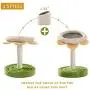 Made4Pets Cat Tree, Three-in-one Cat Scratching Post, Sunflower Shape Cat Lounge Bed with Cat Funny Balls for Small to Adult Cats Made4Pets Cat Tree, Three-in-one Cat Scratching Post, Sunflower Shape Cat Lounge Bed with Cat Funny Balls for Small to Adult Cats