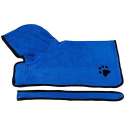 Uheng Pet Dog Cat Bathrobe 400gsm Microfiber Quickly Absorbing Water Bath Towel