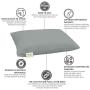 NaturoPet Natural Dog and Cat Bed, 100% Natural Virgin Wool & Organic Cotton Covers, Indoor Pet Beds Made in USA, Premium Support, Dual Zippered Removable and Machine Washable Covers (Large, Cloud)