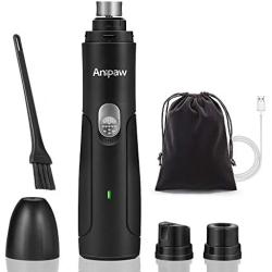 Quiet Pet Nail Grinder, Anipaw Electric Rechargeable Dog Nail Grinder, Low Noise Nail Trimmer for Large Small Medium Dogs& Cats