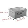 Pethiy Canvas cat Toy Basket Basket with Handles for Clothes Storage for cat/Dogs Toy Storage，pet bin，cat Toy bin，Pet Toy and Accessory Storage Bin