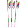 Ttzz Cat Teaser,Mouse Shape Cat Teaser with Coloured Feather Interactive Bell Toy for Pet Training