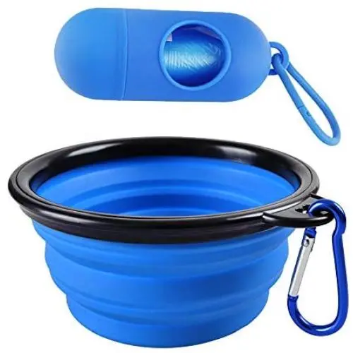 CLOVOCKA Collapsible Dog Bowl, Portable Dog Bowl, Travel Pet Bowl, Expandable for Cat Dog Water Bowls Food Feeding CLOVOCKA Collapsible Dog Bowl, Portable Dog Bowl, Travel Pet Bowl, Expandable for Cat Dog Water Bowls Food Feeding