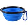 LFOZ Pet Dog Bowl Foldable Eco Firendly Silicone Pet Cat Dog Food Water Feeder Travel Portable Feeding Bowls Puppy Doggy Food Container (Color : B)