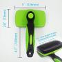 Pet Brush Self Cleaning Slicker Brush – 2019 for Dogs and Cats Including Easy Self-Cleaning Button, Soft Designed Grip Hand, Eliminates Loose Undercoat & Tangles Shedding & Hairballs(Green)