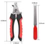 Dog and cat Nail Clippers, Trimmer with Safety Lock, Stainless Steel Nail Clipper with File, Suitable for All Kinds of pet, You can do Beauty Care for Your pet at Home（Red Black）