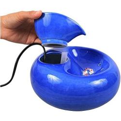 Cat Ceramic Water Fountain Automatic Pet Drinking Fountain Quiet Electric Water Dispenser,1.5L