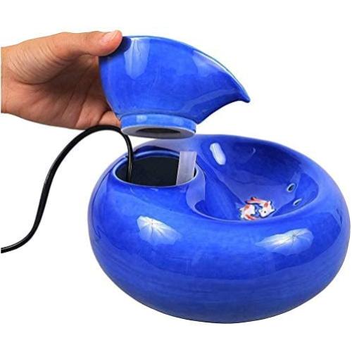 Cat Ceramic Water Fountain Automatic Pet Drinking Fountain Quiet Electric Water Dispenser,1.5L