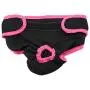 Dog Hygiene Pants Pink Underwear Nappies for Dogs with Incontinence Reusable Cotton Female Pet Sanitary Pants Puppy Physiological Pet Diaper Breathable Pets Briefs (S Black)