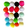 Kesoto Cat Ball Pompom Rainbow Ball Toy Parrot Ball Toy Squirrel Hamster Cotton Soft Non-Toxic Pet Toy