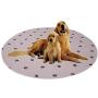 SincoPet Reusable Round Pee Pad + Grooming Gloves/Quilted,Fast Absorbing Machine Washable Dog Whelping Pad/Waterproof Puppy Training Pad/Housebreaking Absorption Pads