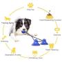 ocijf179 Pet Chew Toy Pet Anti Bite Teeth Cleaner Toothbrush Dog Puppy Double Suction Cups Chew Toy - Blue + Orange