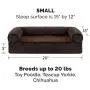 Furhaven Pet Dog Bed - Cooling Gel Memory Foam Faux Fleece and Chenille Soft Woven Traditional Sofa-Style Living Room Couch Pet Bed with Removable Cover for Dogs and Cats