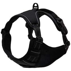 Copatchy Dog Harness No-Pull Pet Harness Adjustable Outdoor Vest 3M Reflective Oxford Material Easy Control for All Sized Dogs