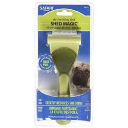 Safari by Coastal Shed Magic De-Shedding Tool with Stainless Steel Blades for Dogs with Short to Medium Hair