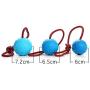 ZoyPet Dog Rubber Solid Ball on a Rope Tug of War Balls Reward Pack of 2, 3 Traning Fetching Tugging Ball Toys for Small and Large Dogs Teeth Cleaning Boredom Chew Toys DT4