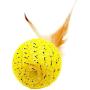 JpGdn 10Pcs Cat Toys Ball with Feather Kitten Balls with Bells Colorful Interactive Play Toy
