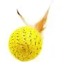 JpGdn 10Pcs Cat Toys Ball with Feather Kitten Balls with Bells Colorful Interactive Play Toy