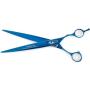Master Grooming Tools 5200 Blue Titanium Shears — High-Performance Shears for Grooming Dogs - Straight, 8½''