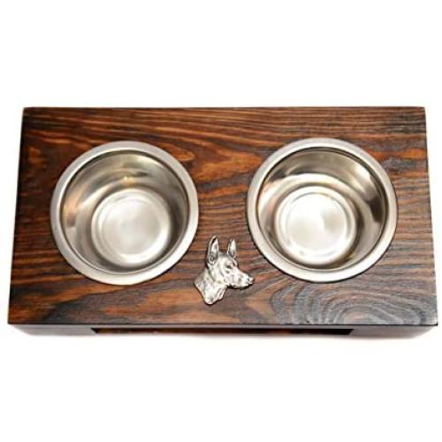 Pharaoh Hound, a Dogs Bowl with a Relief from ArtDog