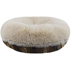 Bessie and Barnie Signature Wild Kingdom / Blondie Luxury Shag Extra Plush Faux Fur Bagel Pet / Dog Bed (Multiple Sizes)