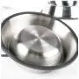 KUNWU Stainless Steel Cat Feeding and Watering Supplies Bowls Basins for Medium Cats Set of 2 Pieces (350 ml) KUNWU Stainless Steel Cat Feeding and Watering Supplies Bowls Basins for Medium Cats Set of 2 Pieces (350 ml)