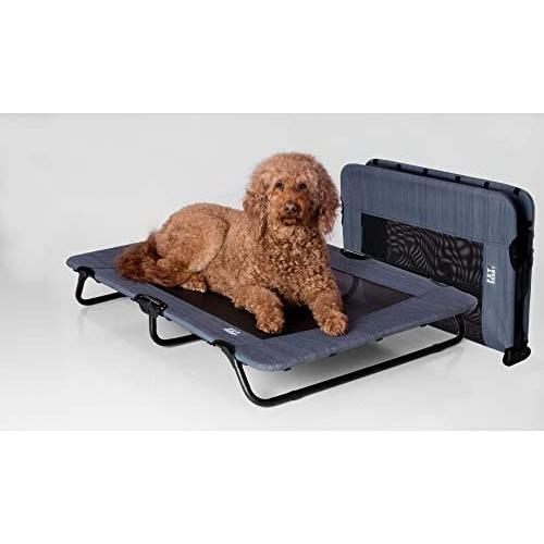 Pet Gear Lifestyle Pet Cot Elevated Bed | No Assembly Required | Premium Tear Resistant Cooling Mesh | Indoor & Outdoor | Lightweight & Portable, 40'', Lake Blue (PG6240LBA)